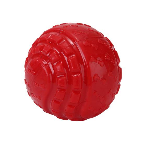 Dog Rubber Ball Toy Interactive Squeaky Chew Toy Textured Teeth Cleaning Toy Fetch Ball for Small Medium Large Dogs Training