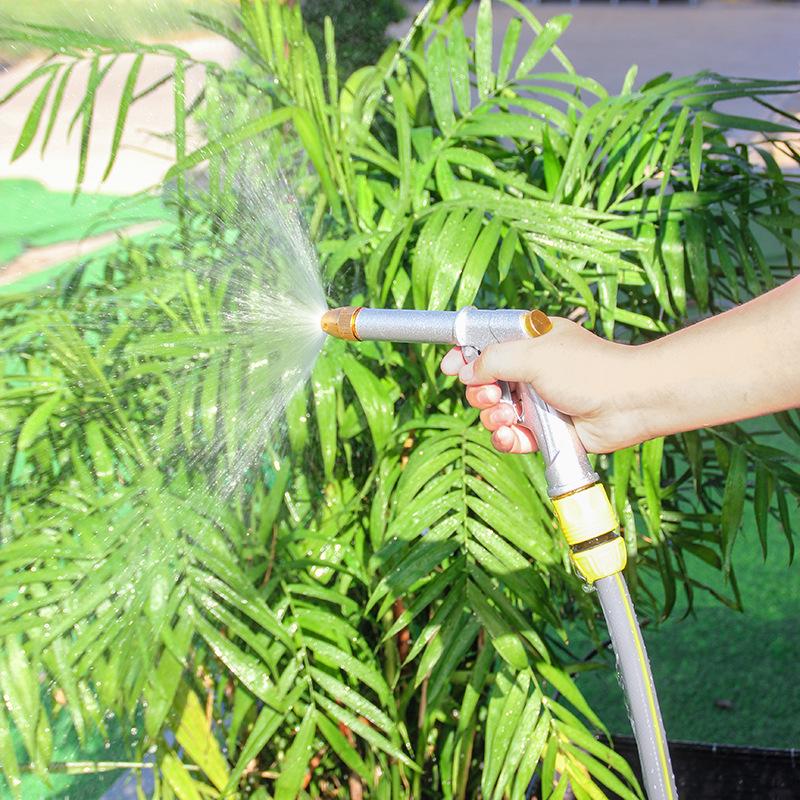 High-Pressure Garden Hose Nozzle with Metal Long Rod