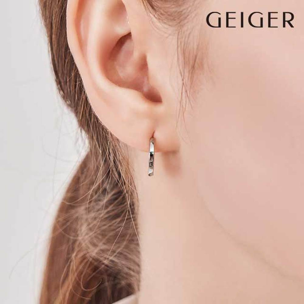 Silver 925 Simple Basic One-Touch Ring Earrings Gisvee139