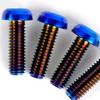 1 PC Multiple Color M5 P0.8mm X 8 9 10 12 14 16 20 25mm GR5 Titanium Alloy Screw T25 Torx Head For Bicycle Disc Brake