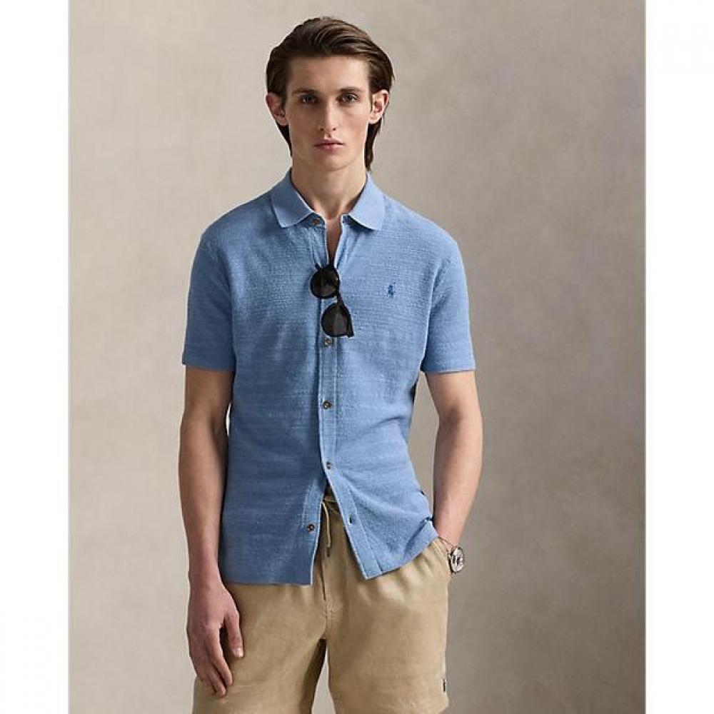 Polo Ralph Lauren Men S Textured Cotton Linen Shirt Sweater  mnpoSwe1n820072400 XXL