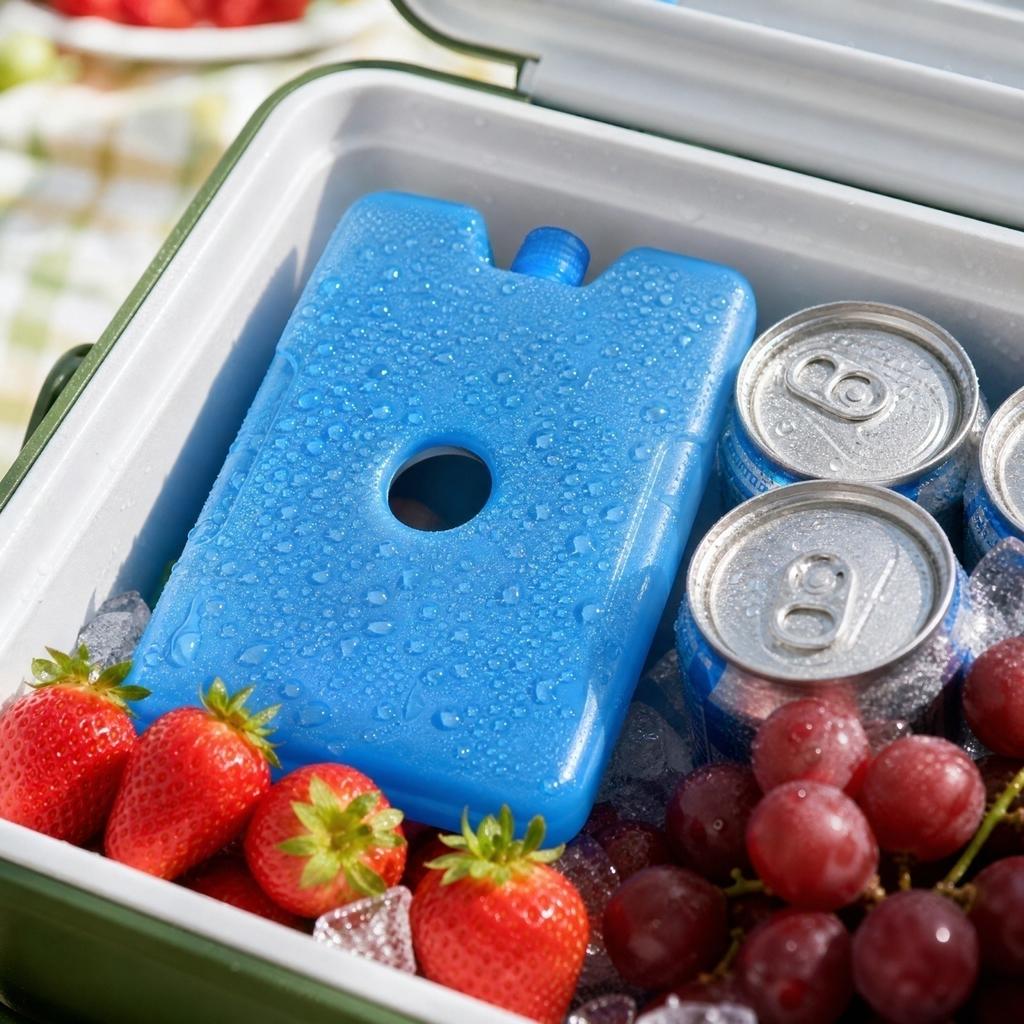 Medium Ice Box for Portable Conditioner Swamp Cooler - Reusable Ice Pack for Food Storage (, Single Hole)