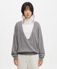GENERALIDEA [Suyeon Pick] Deep V-Neck Loose Fit Knit Pullover [Melange Grey] / Gf3Lkp506