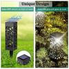 Solar Garden Ground Plug Lights Hollow Square Solar Waterproof Lawn Lights Outdoor Landscape Garden Park Camping Lawn Lights