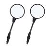 2 st Motorcykel Svart Universal 10 mm Sidospegel Backspegel Anti-fall Vikbar Rund Spegel