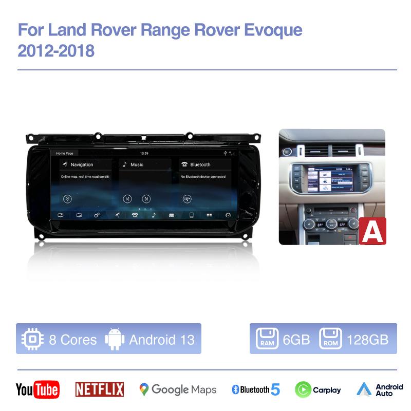 10.25" Car Multimedia Video Player For Land Range Rover Evoque 2012-2018 GPS Navigation Radio Android12 8+256G CarPlay 4G Host
