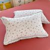 1pc Lace Trim Leopard Printed Pillowcase Cover 48x74cm INS Style Pillow Cover Skin-friendly Pillow Sham