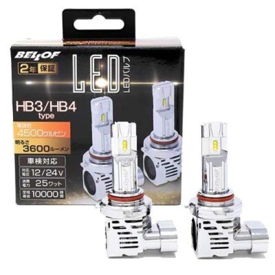 BELLOF 4500 Kelvin LED Headlamp Fog Lamp Bulbs HB3/HB4 & (DBA1922)