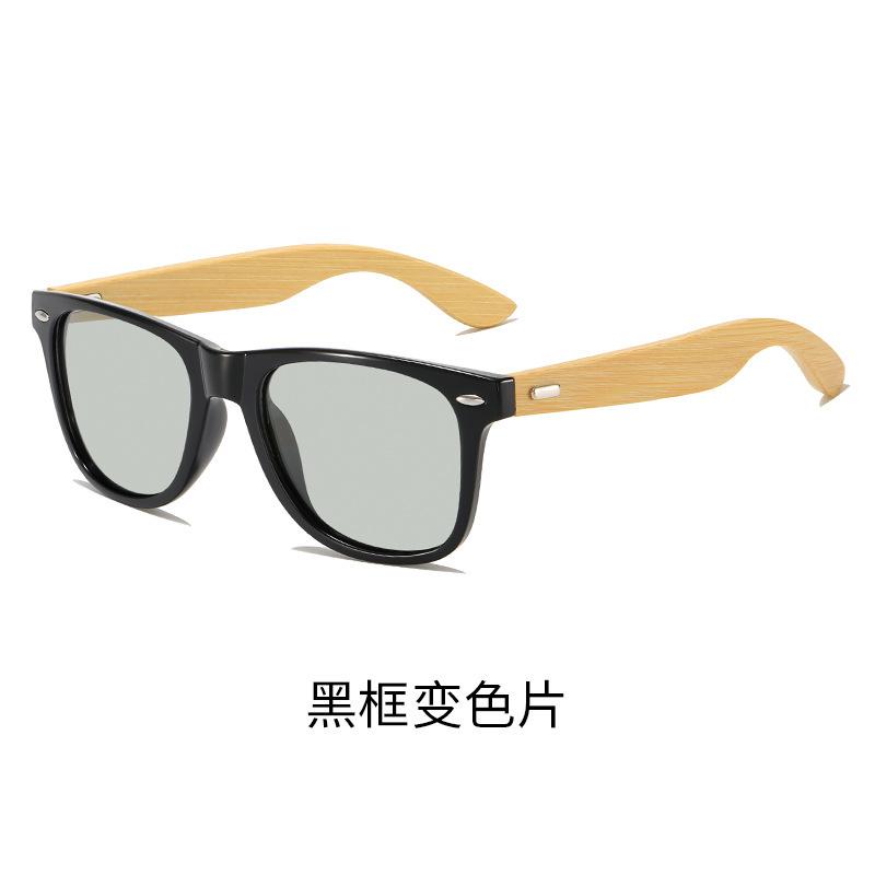 Gu Niu Ochrona Środowiska Handel Zagraniczny Moda Bambusowe Nóżki Okulary Przeciwsłoneczne Ręcznie Robione Nóżki Retro Kolor Zmieniające Okulary Kolor Paznokci Ryżowych Mężczyźni Kobiety