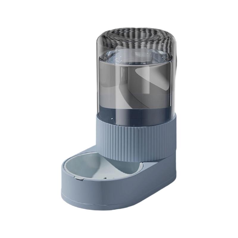 

Cats Dog Feeding Station Leak Proof Water Fountains System Detachable Dish Anti Slip Base Design синий