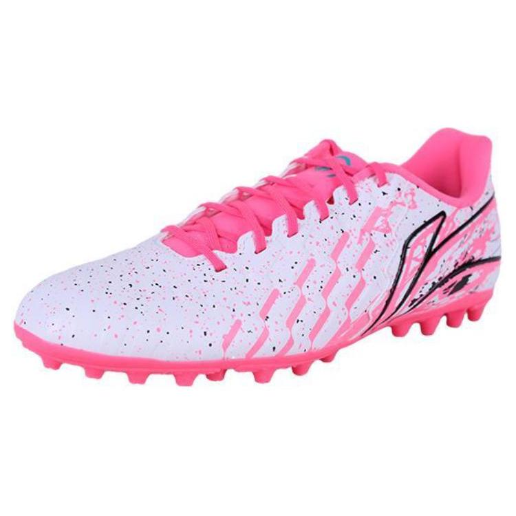 New LiNing Jin MG Multi Ground Cushioning, Wear Resistant Soccer Shoes Men's Pink YSFU005-17