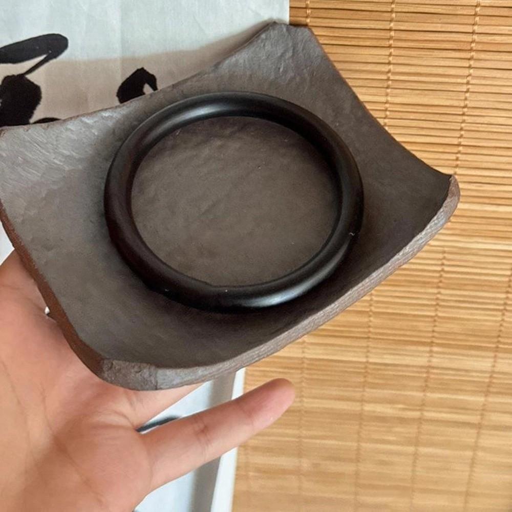 Wide Round Sandalwood Bracelet Chinese Ethnic Style Retro Hand Ring Sandalwood Bangle  Student