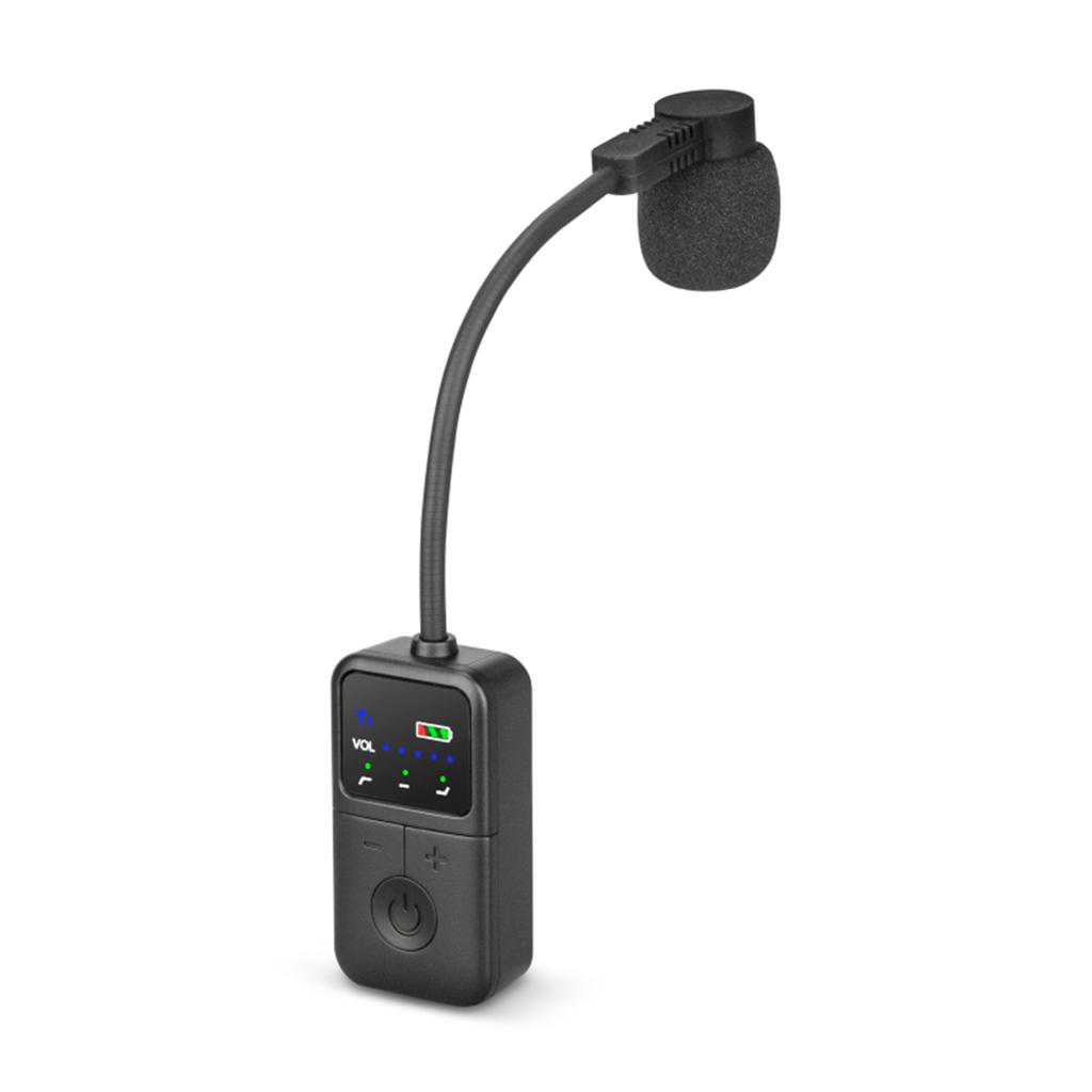 2.4GHz Wireless Sound Pickup Clip-on Instrument Microphone Clip Instrument Mic for Saxofone Professional Stage Performance