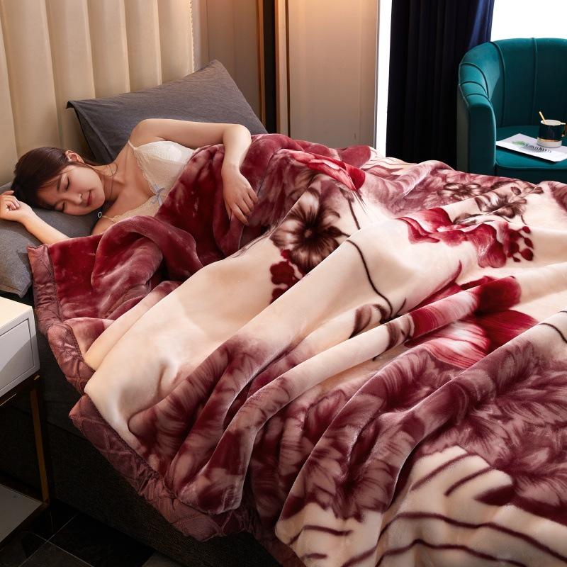 Double Layer Raschel Winter Blanket – Thick, Warm, and Perfect for Weddings or Naps