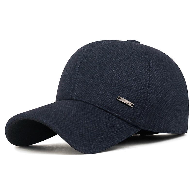 Mens Winter Warm Baseball Cap with Ear Flaps Windproof Dad Hat