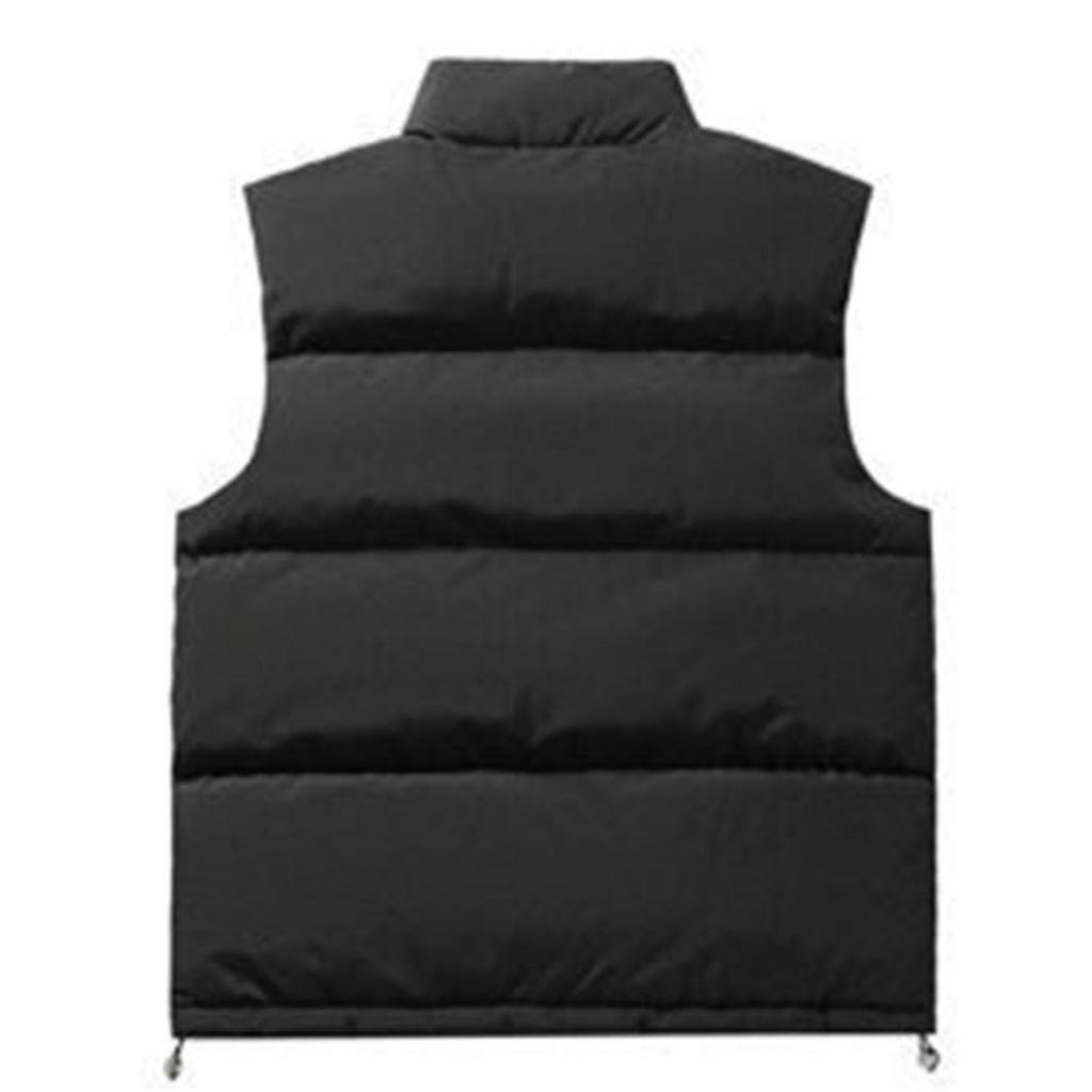 Men's And Women's Casual Inner And Outer Color-matched Checkered Vest. Men's Stand-up Collar Thickened Warm Zipper Sleeveless Vest