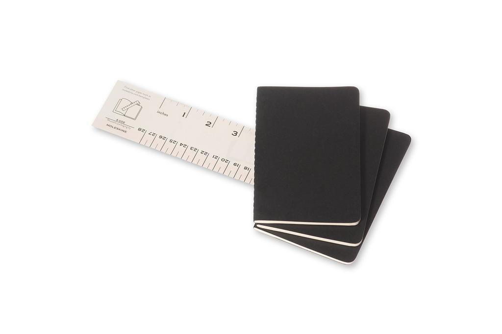 Moleskine Cahier Journal Horizontal QP311 Black Notebook, Ruled, PKT,