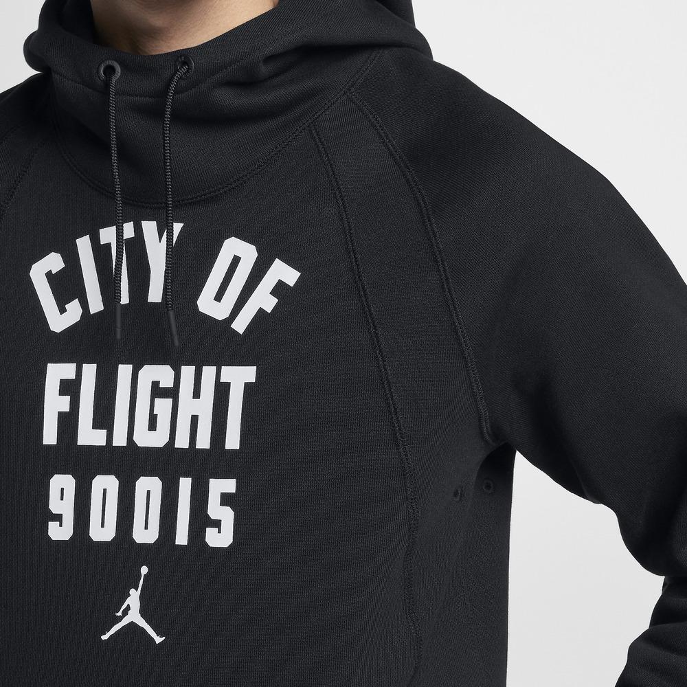 Air Jordan City Of Flight Hoodie Men Tops Black 943675-010