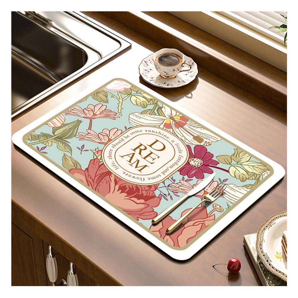 

Винтажный стиль дренажный коврик быстросохнущий стол впитывающий коврик для отеля ресторана 30X40CM