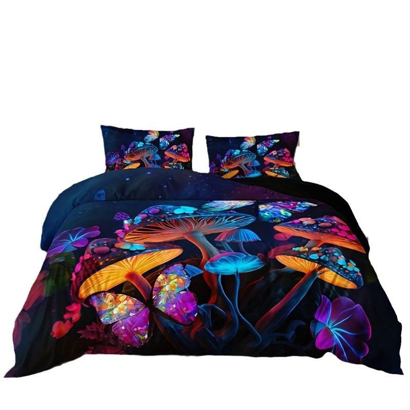 Bettbezug Traum Pilz Bettwäsche Digitaldruck Dreiteiliges Set Für Schlafzimmer Zimmer Set