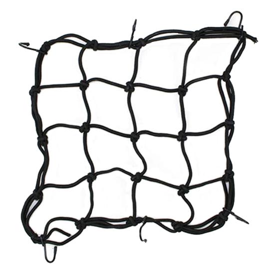 

Мотоциклетний 6-гаковий вантажний тримач для шолома Банджі-шнур для упаковки сітчастої сумки. Сітка-мотузка чорний
