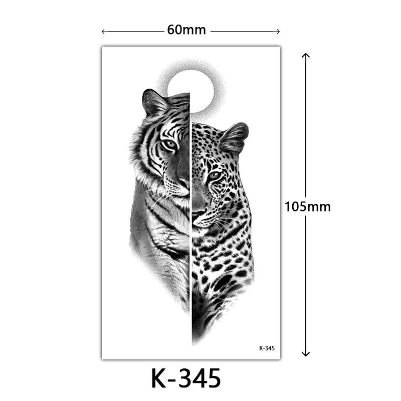 Pegatinas de Tatuaje Impermeables Frescas Pequeñas: Letras Inglesas, Flores, Mariposas, Líneas de Boceto