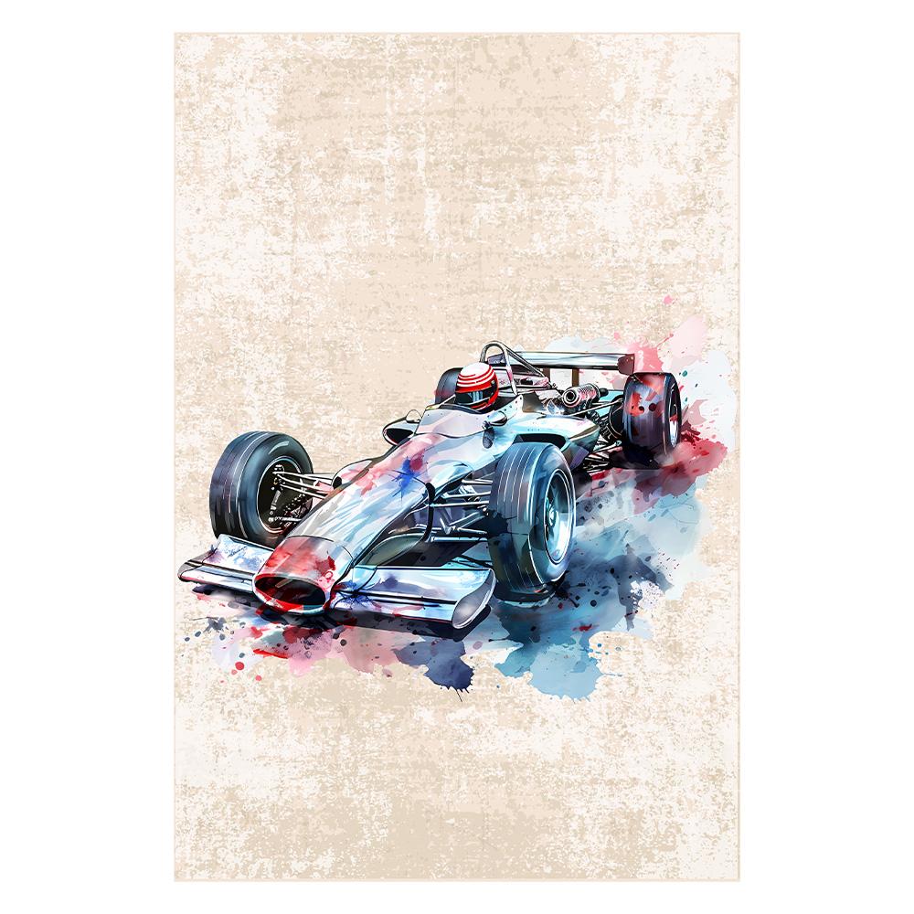Retro F1 Racing Canvas Painting Poster Vintage Racing Car Wall Art Print for Home Decor