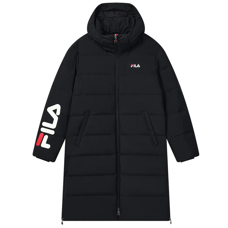 FILA Unisex Mid-Length Hooded Down Jacket S