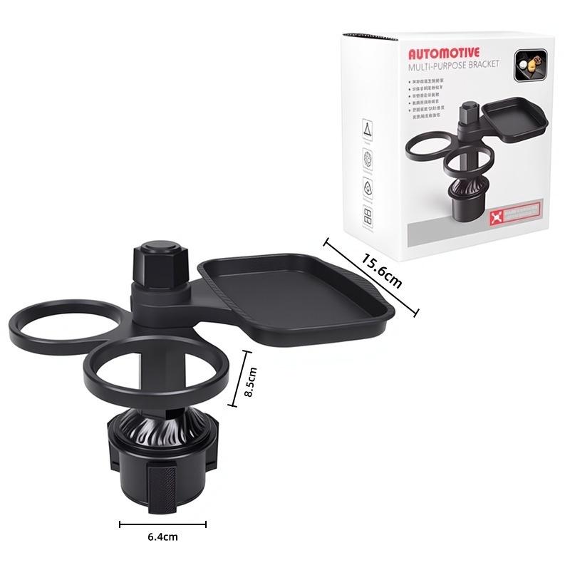 

Car Cup Phone Holder Stand Mount Tray 360 Degree Rotation Table Slot Food Organized Adjustable Drink Accesories A5