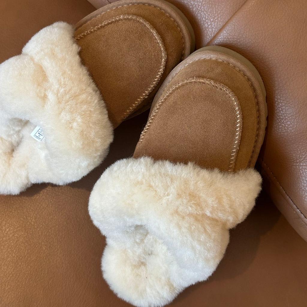 Blue Cabinet, Fluffy Slippers for Women's Outer Wear 2025 New Comfortable and Simple Casual Lazy Piled Cotton Slippers for Women