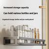 Bathroom Aluminum Wall Mounted Shower Rack Multifunctional Kitchen Storage Basket Toilet Accessories