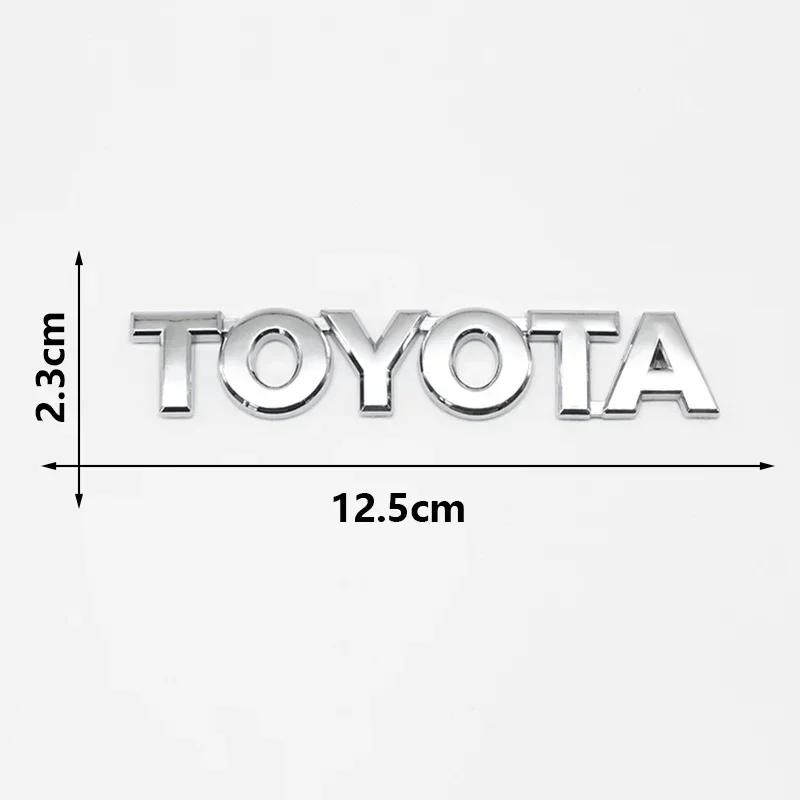 3D ABS Glossy Black Silver Letters Trunk Emblem Stickers Car Accessories Modified For Toyota camry chr corolla rav4 Car Sticker