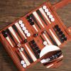 Backgammon Game Set - Leather Roll-up Board Games- Portable Travel Companion. Multiple Colors