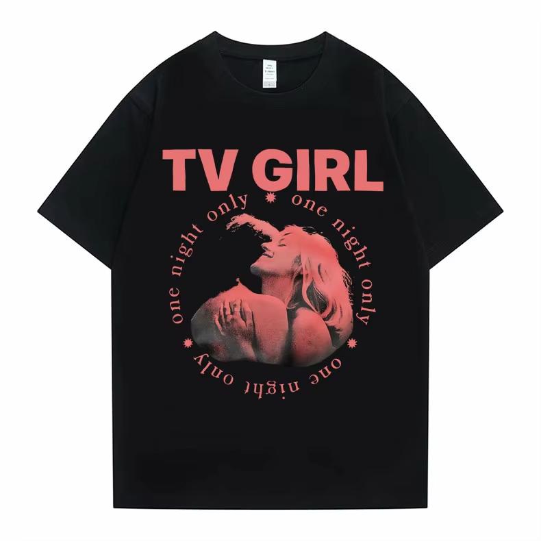 Cults TV Girl One Night Only Graphic Print Tshirt Unisex Vintage Tees Unisex Casual Oversized T Shirt Unisex Cotton Tops Tshirt