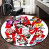 1pc Anime Cartoon Design Round Carpet Office Chair Mat, NonSlip Rug for Home Decor