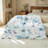 Thick Warm Flannel Blanket – Soft Cozy Delicate Floral Throw, Ideal for Bedroom, Living Room, Single Guest, Halloween & Christmas Home Use