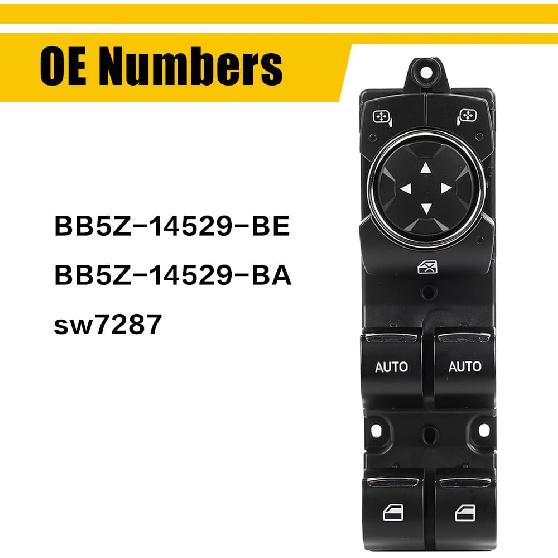 Power Window Switch Driver Side Compatible with Ford Explorer 2011-2015, for Ford Taurus 2013-2019 Front Left Driver Side Power Window Master Switch