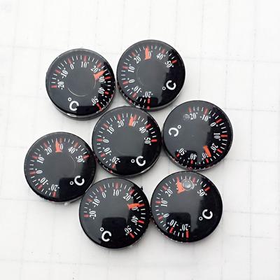Tragbares Mini-Rundthermometer Kunststoff Wasserdichtes Zifferblattthermometer 20mm Skalenmessung Hohe Genauigkeit Thermometer Outdoor