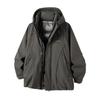 Mu Yuan Men's Deconstructed Hooded Windbreaker Down Jacket - Trendy American Brand Winter Outerwear with White Duck Down.