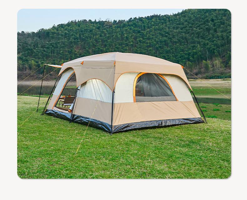 Tenda Portatile Lupo Artico: Due Stanze e Un Salone con Protezione Sole e Pioggia per il Campeggio