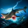 Three-Headed Shark & Megalodon Marine Life Model Toy Ornament