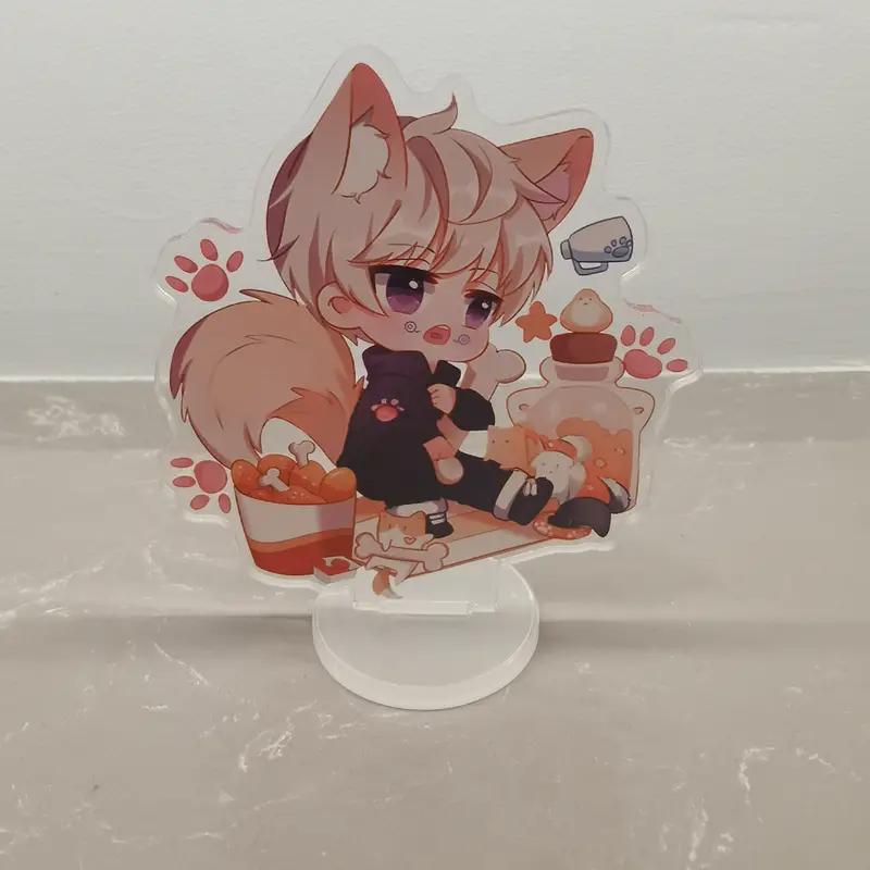 Anime Jujutsu Kaisen Itadori Yuji Gojo Satoru mini Stand Acrylic Small eyes kawaii Model Desk Decor Collection Gifts Statue Toy