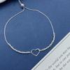 S925 Sterling Silver Heart Bracelet - Elegant, Minimalist, and Versatile Jewelry for Everyday Fashion