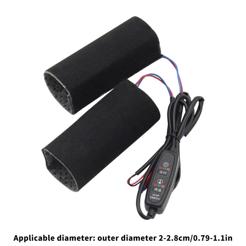 Anti Slip Grip Heated Hand Grips Suitable for Bikes Motorcycles ATVs with 3 Speed Adjustable Temperature Fast Heating ABS