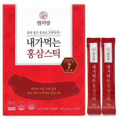 Cheonjiyang 100 % 6 Jahre alter koreanischer roter Ginseng-Extrakt-Stick, 100 Päckchen