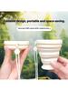 Silicone foldable travel water cup, press-to-collapse design, convenient for outdoor use and easy to carry and store.