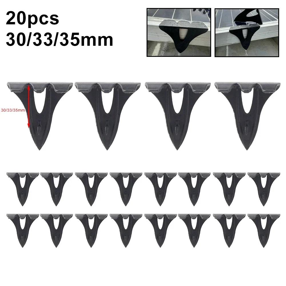 20Pcs 30/33/35/mm Solar Panel Water Drainage Clips Photovoltaic Modules Cleaning Clips For Solar Panel Water Drain Clamps