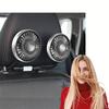 Summer Car Cooling Fan 3-speed Dual Head Car Clip Fan with Led Light 360 Degree Rotation Neck Cooler Fan Car Accessories