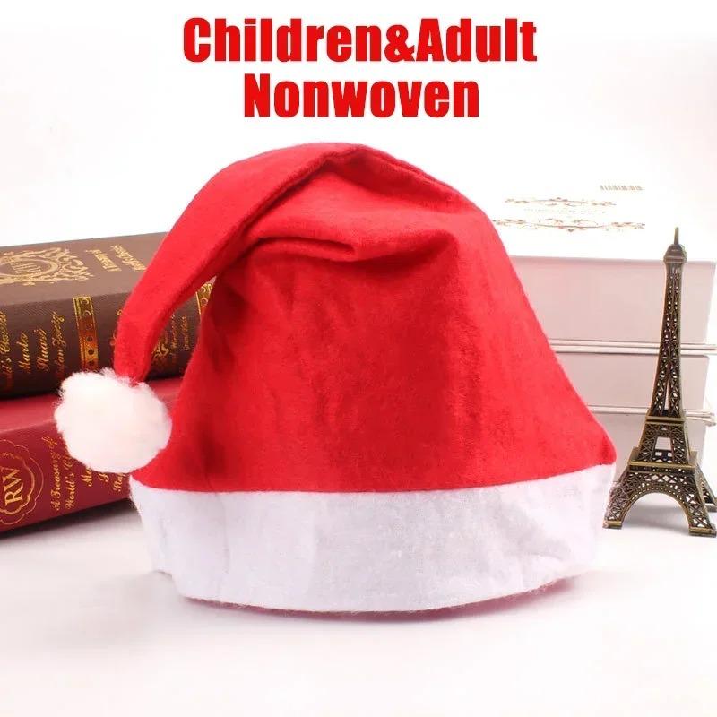 1/2/4 st Julhatt för Vuxna Barn Förtjockad Varm Jultomte Julhattar Mössa God Jul Nyårsfestival Partydekoration