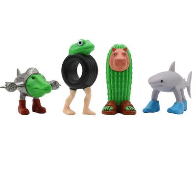 8PCS Italian Brainrot Action Figure Tralalero Wooden Stick Figurines Doll Models Room Decorations Puzzle Toys Gifts